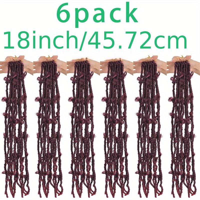 6pack 45 Butterfly Locs Crochet Hair Extensions Pre Looped Distressed Locs