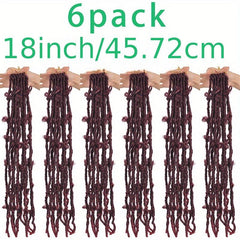 6pack 45 Butterfly Locs Crochet Hair Extensions Pre Looped Distressed Locs