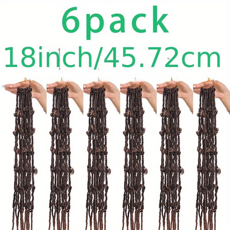 6pack 45 Butterfly Locs Crochet Hair Extensions Pre Looped Distressed Locs