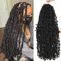 6pack 45 Butterfly Locs Crochet Hair Extensions Pre Looped Distressed Locs