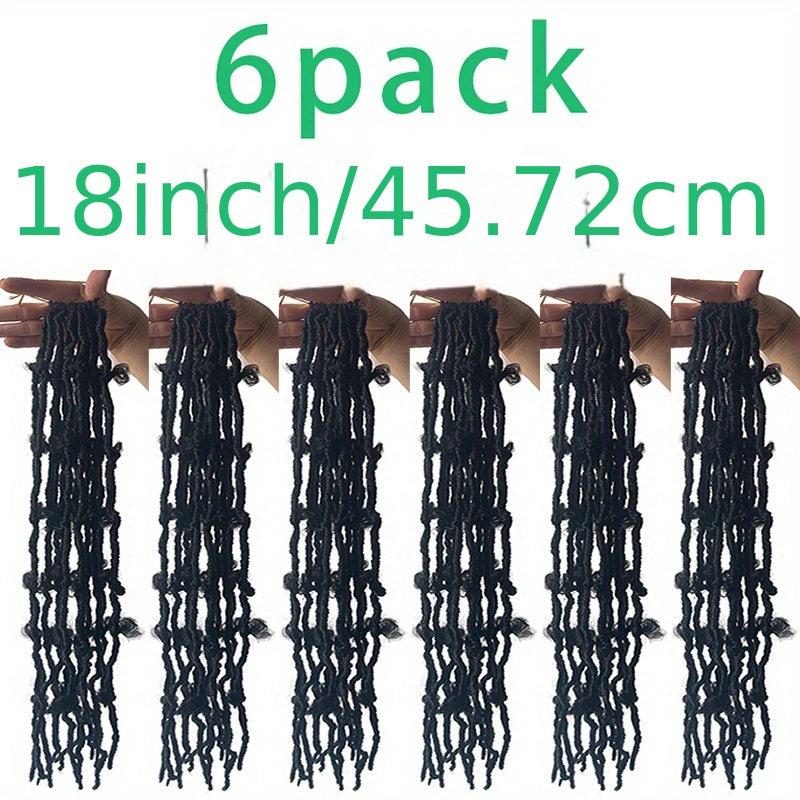 6pack 45 Butterfly Locs Crochet Hair Extensions Pre Looped Distressed Locs