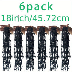 6pack 45 Butterfly Locs Crochet Hair Extensions Pre Looped Distressed Locs