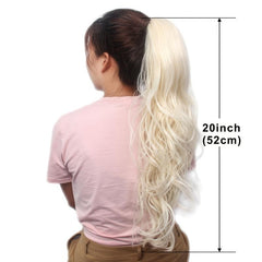 Blonde Brown Curly Ponytail Extension Short Hairpiece Women Hair Accessories