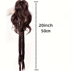 Long Curly Wavy Ponytail Extensions Synthetic Clip In Hair Extensions