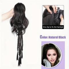 Long Curly Wavy Ponytail Extensions Synthetic Clip In Hair Extensions