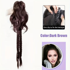 Long Curly Wavy Ponytail Extensions Synthetic Clip In Hair Extensions