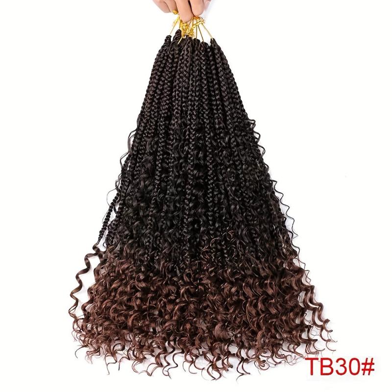 16strands Goddess Box Braids Crochet Hair 14 Inch Ombre Box Braids Crochet Hair