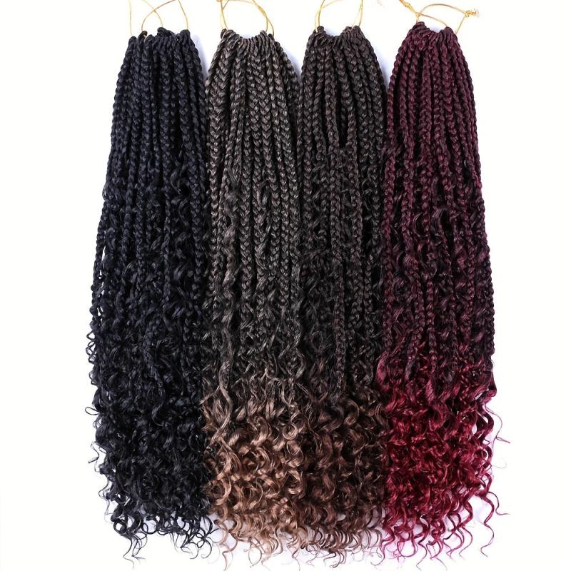 16strands Goddess Box Braids Crochet Hair 14 Inch Ombre Box Braids Crochet Hair