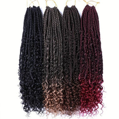 16strands Goddess Box Braids Crochet Hair 14 Inch Ombre Box Braids Crochet Hair