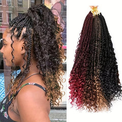 16strands Goddess Box Braids Crochet Hair 14 Inch Ombre Box Braids Crochet Hair