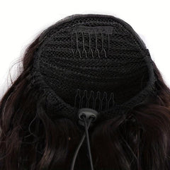 Water Wave Drawstring Ponytail Extensions Human Hair Extensions For Women