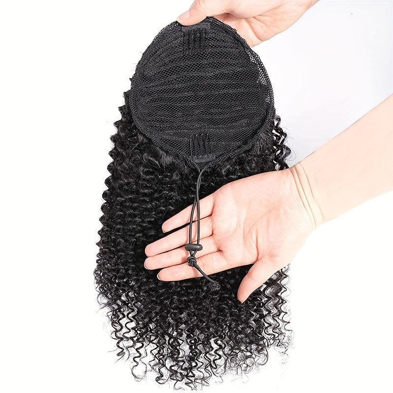 Water Wave Drawstring Ponytail Extensions Human Hair Extensions For Women