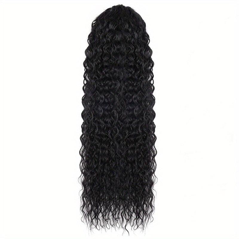 Water Wave Drawstring Ponytail Extensions Human Hair Extensions For Women