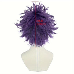 Purple Anime Cosplay Wig for Men - Halloween Costume Accessory