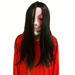 Long Straight Ghost Costume Wig for Halloween Cosplay