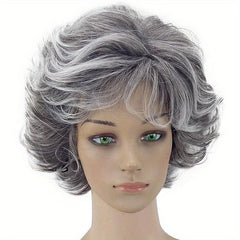 Short Curly Bob Cut Wig Synthetic Heat Resistant Natural Look