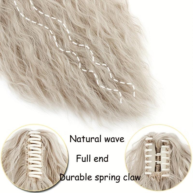 Corn Wave Ponytail Extension Hair Claw Clip In Hair Women