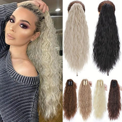 Corn Wave Ponytail Extension Hair Claw Clip In Hair Women