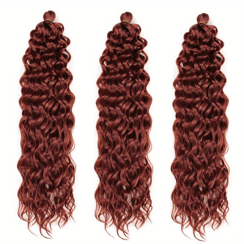 Long Water Wave Hair Bundles Crochet Extensions Synthetic Hair Weaves