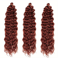 Long Water Wave Hair Bundles Crochet Extensions Synthetic Hair Weaves