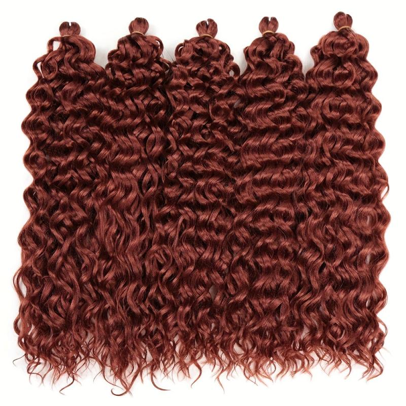 Long Water Wave Hair Bundles Crochet Extensions Synthetic Hair Weaves