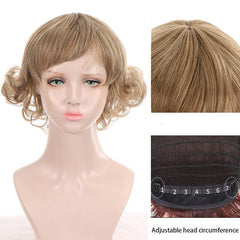 Short Hair Ancient Clothing Retro Wig with Slanted Bangs