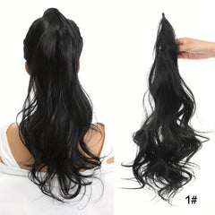 Long Curly Wavy Ponytail Extensions Synthetic Hairpiece For Women