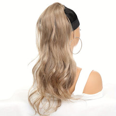 Long Curly Wavy Ponytail Extensions Synthetic Hairpiece For Women