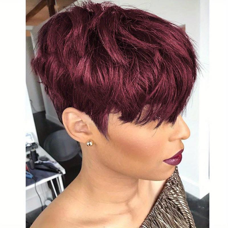 Short Wigs Pixie Cut Wigs With Bangs