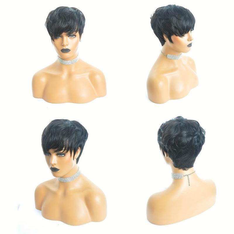 Short Wigs Pixie Cut Wigs With Bangs