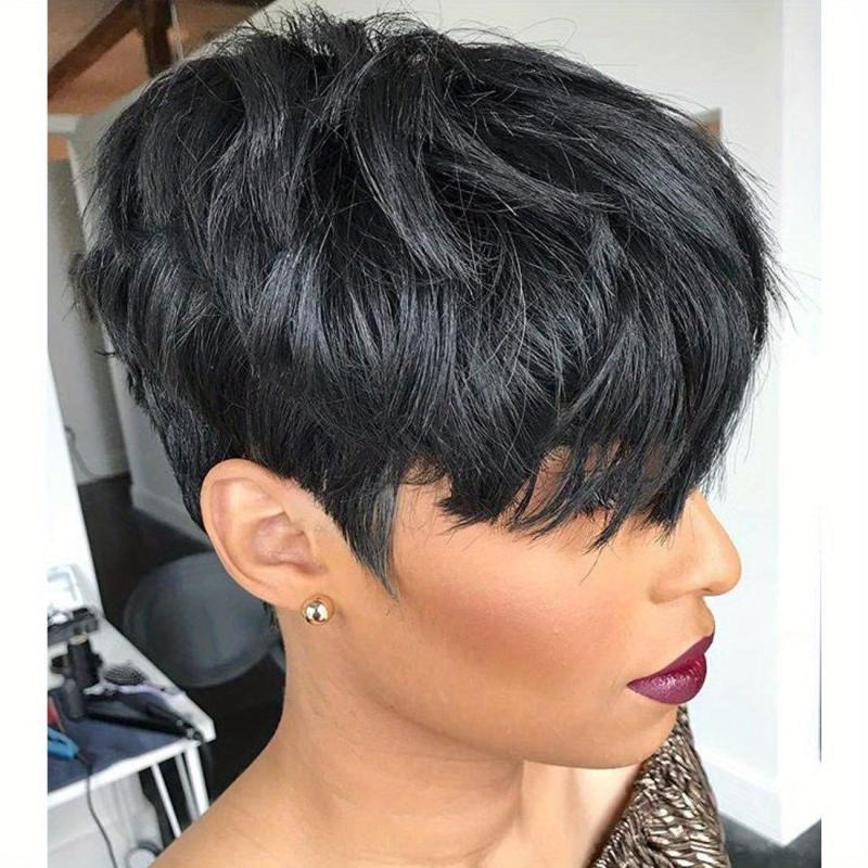 Short Wigs Pixie Cut Wigs With Bangs
