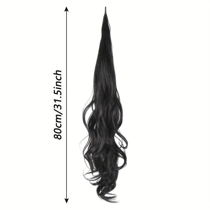 28 Cm Long Wavy Curly Ponytail Hair Extensions Wrap Synthetic Fiber for Women