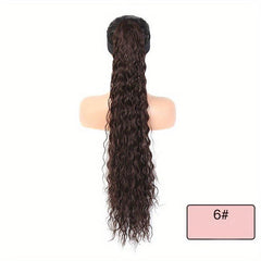 Long Curly Drawstring Ponytail Instant Noodles Roll Hair Extensions
