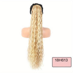Long Curly Drawstring Ponytail Instant Noodles Roll Hair Extensions