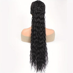 Long Curly Drawstring Ponytail Instant Noodles Roll Hair Extensions