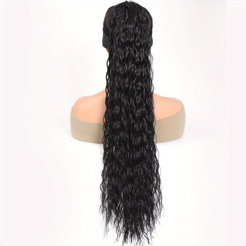 Long Curly Drawstring Ponytail Instant Noodles Roll Hair Extensions