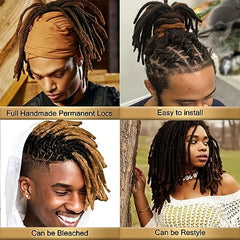 Human Hair Dreads Dreadlock Braids With Loose Ends Hair Pieces