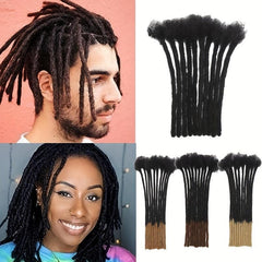 Human Hair Dreads Dreadlock Braids With Loose Ends Hair Pieces