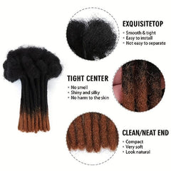 Human Hair Dreads Dreadlock Braids With Loose Ends Hair Pieces