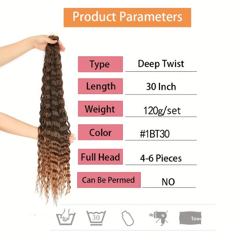 76 2 Cm Deep Wave Crochet Hair Soft Ocean Wave Braiding Hair Synthetic