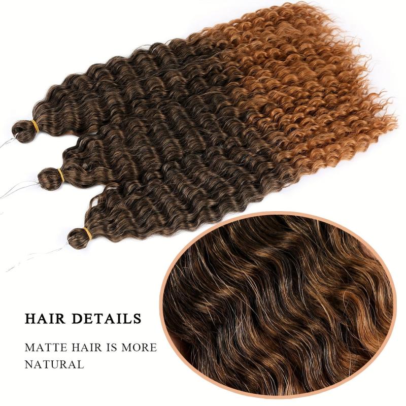 76 2 Cm Deep Wave Crochet Hair Soft Ocean Wave Braiding Hair Synthetic