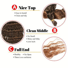 76 2 Cm Deep Wave Crochet Hair Soft Ocean Wave Braiding Hair Synthetic