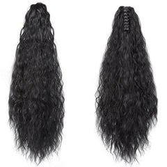 Water Wave Curly Afro Puff Synthetic Ponytail
