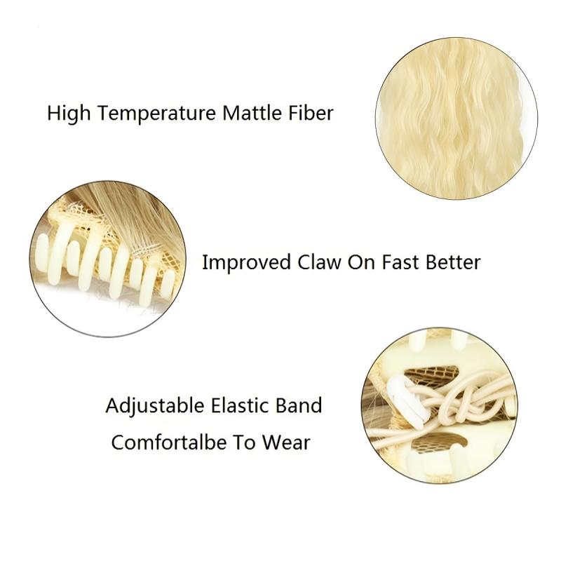 Water Wave Curly Afro Puff Synthetic Ponytail