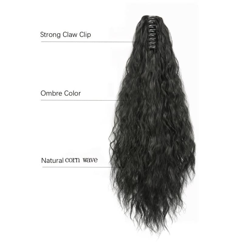 Water Wave Curly Afro Puff Synthetic Ponytail
