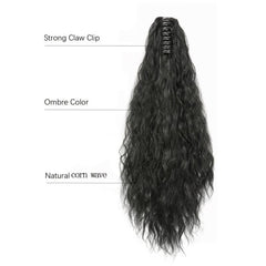 Water Wave Curly Afro Puff Synthetic Ponytail