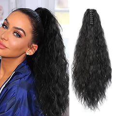 Water Wave Curly Afro Puff Synthetic Ponytail
