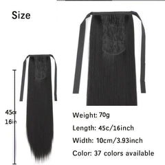 Long Curly Wavy Ponytail Extensions Synthetic Clip In Hair Extensions