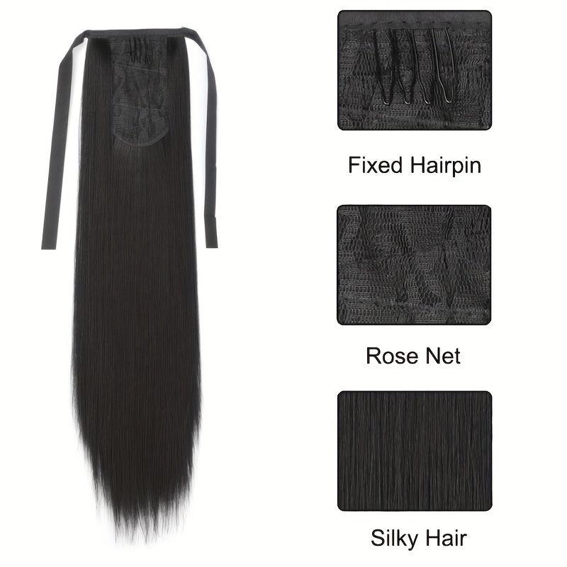 Long Curly Wavy Ponytail Extensions Synthetic Clip In Hair Extensions