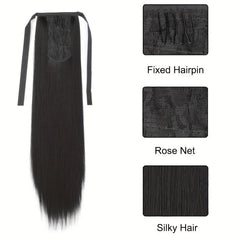 Long Curly Wavy Ponytail Extensions Synthetic Clip In Hair Extensions